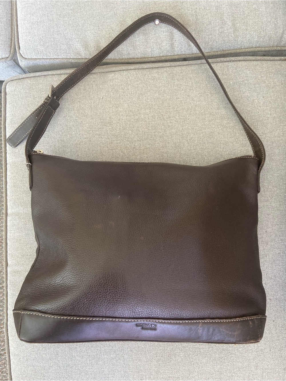 The Sak Dark Brown Leather Shoulder Bag